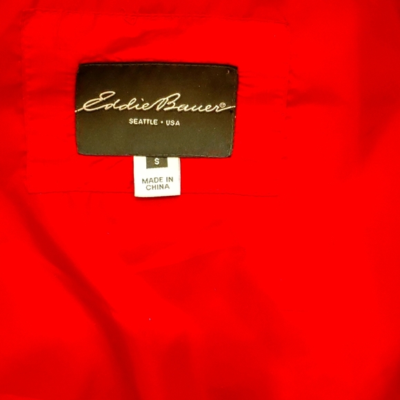 Eddie Bauer womens down 650 fill red parka NWOT SMALL - Picture 7 of 8